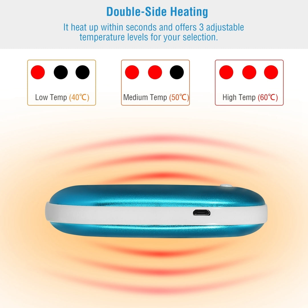 Portable Hand Warmer 5000mAh Power Bank Rechargeable Pocket Warmer Double-Sided Heating Handwarmer Image 7