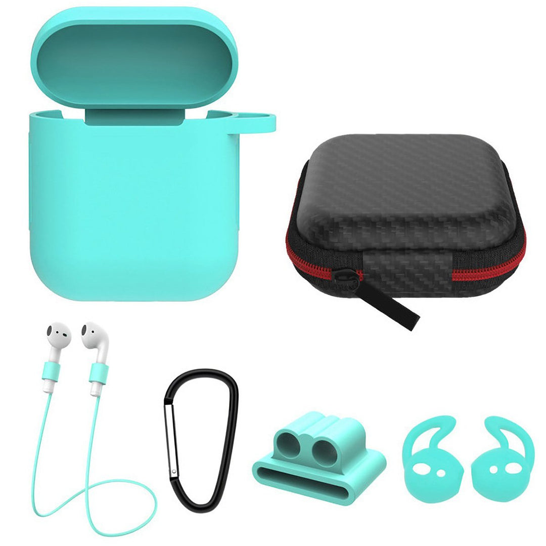 Silicone Case for Apple AirPod 1 2 AirPods Protective Cover Skin with Strap Ear Hooks Watch Band Holder Image 1