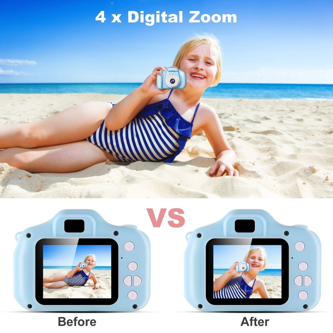 Kids Digital Camera with 2.0in Screen 12MP 1080P FHD Video Camera 4X Digital Zoom Games 32GB Card Supported Image 4