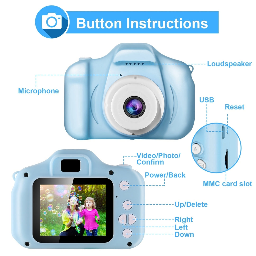 Kids Digital Camera with 2.0in Screen 12MP 1080P FHD Video Camera 4X Digital Zoom Games 32GB Card Supported Image 7