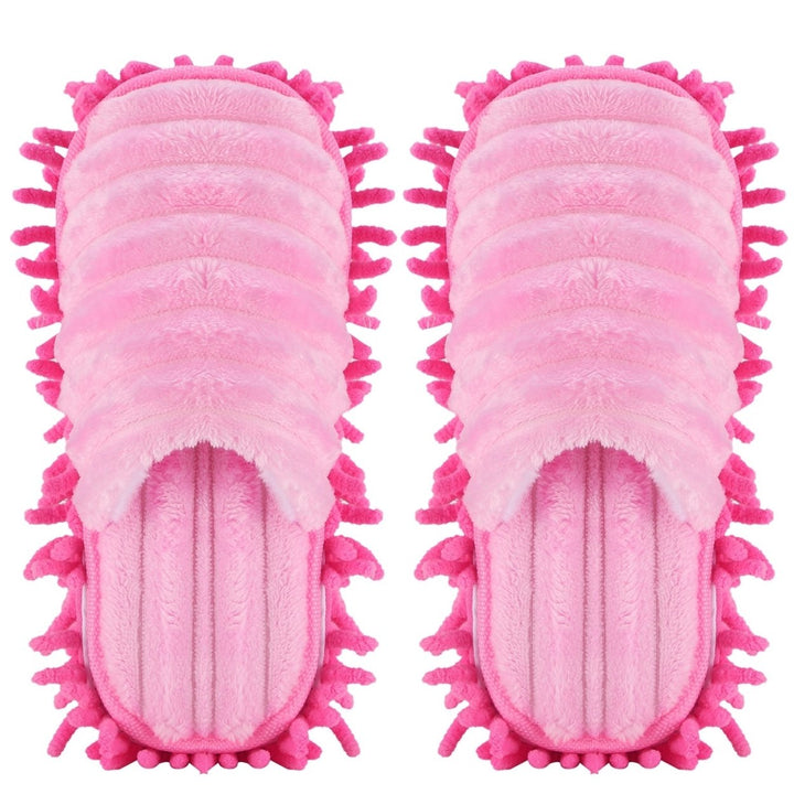 Mop Slippers Unisex Detachable Floor Mopping Shoes Microfiber Dusting Slippers Image 1