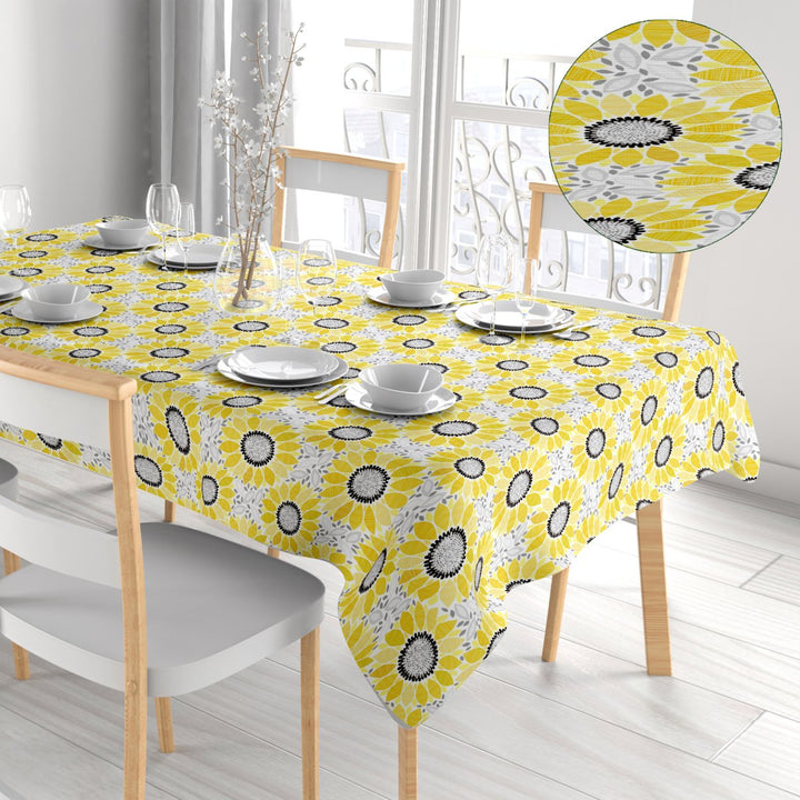 2-Pack Waterproof Printed Flannel Back Vinyl Tablecloth Image 1