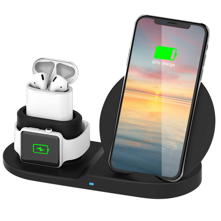 Wireless Charger 10W Fast Charging Station For iPhone Apple iWatch Series Image 1