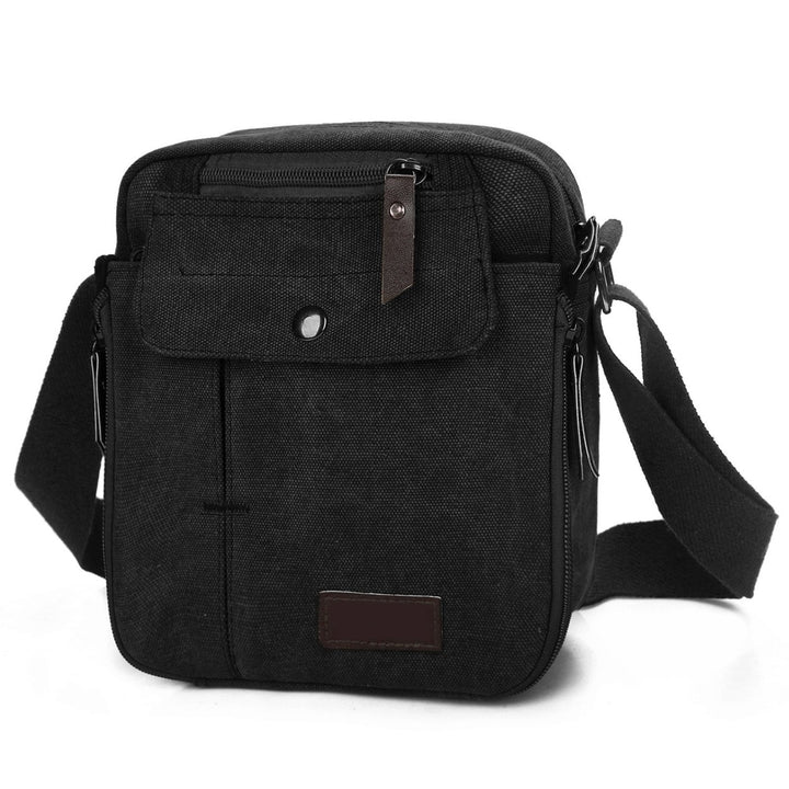 Unisex Crossbody Bags Canvas Phone Tablet PC Shoulder Bag Credit Card Key Messenger Purse Image 1
