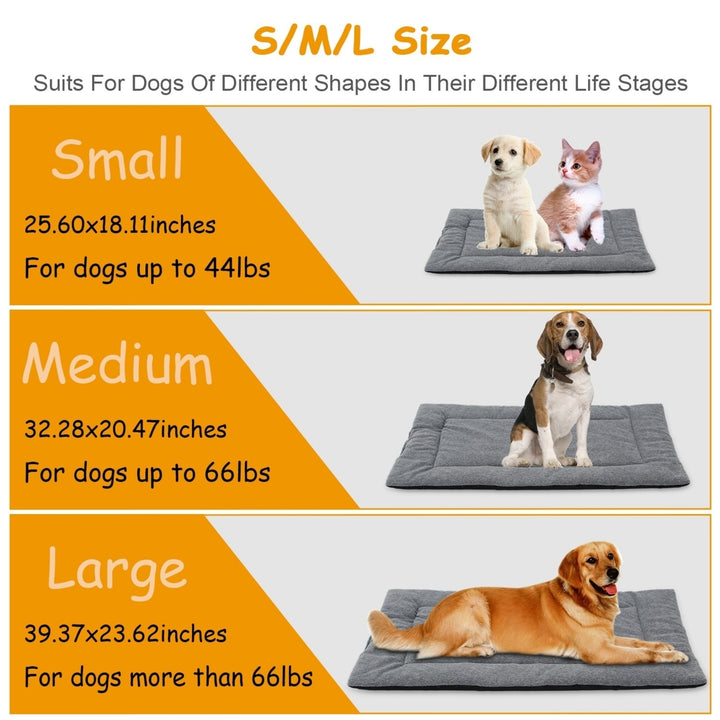 Dog Bed Mat Comfortable Fleece Pet Dog Crate Carpet Reversible Pad Joint Relief Image 4