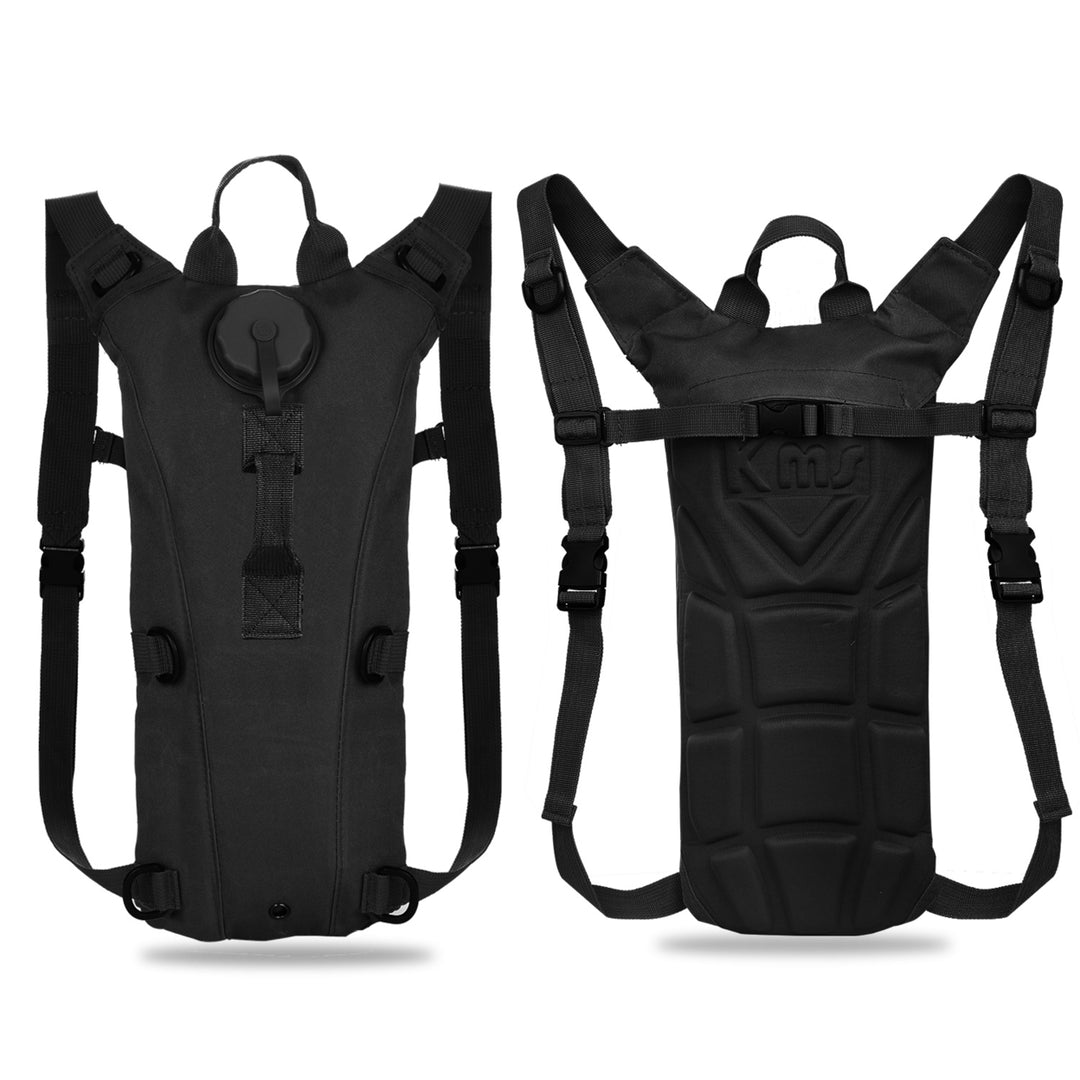 3L Hydration Pack Water Bladder Backpack Adjustable for Hiking Cycling Black Image 7