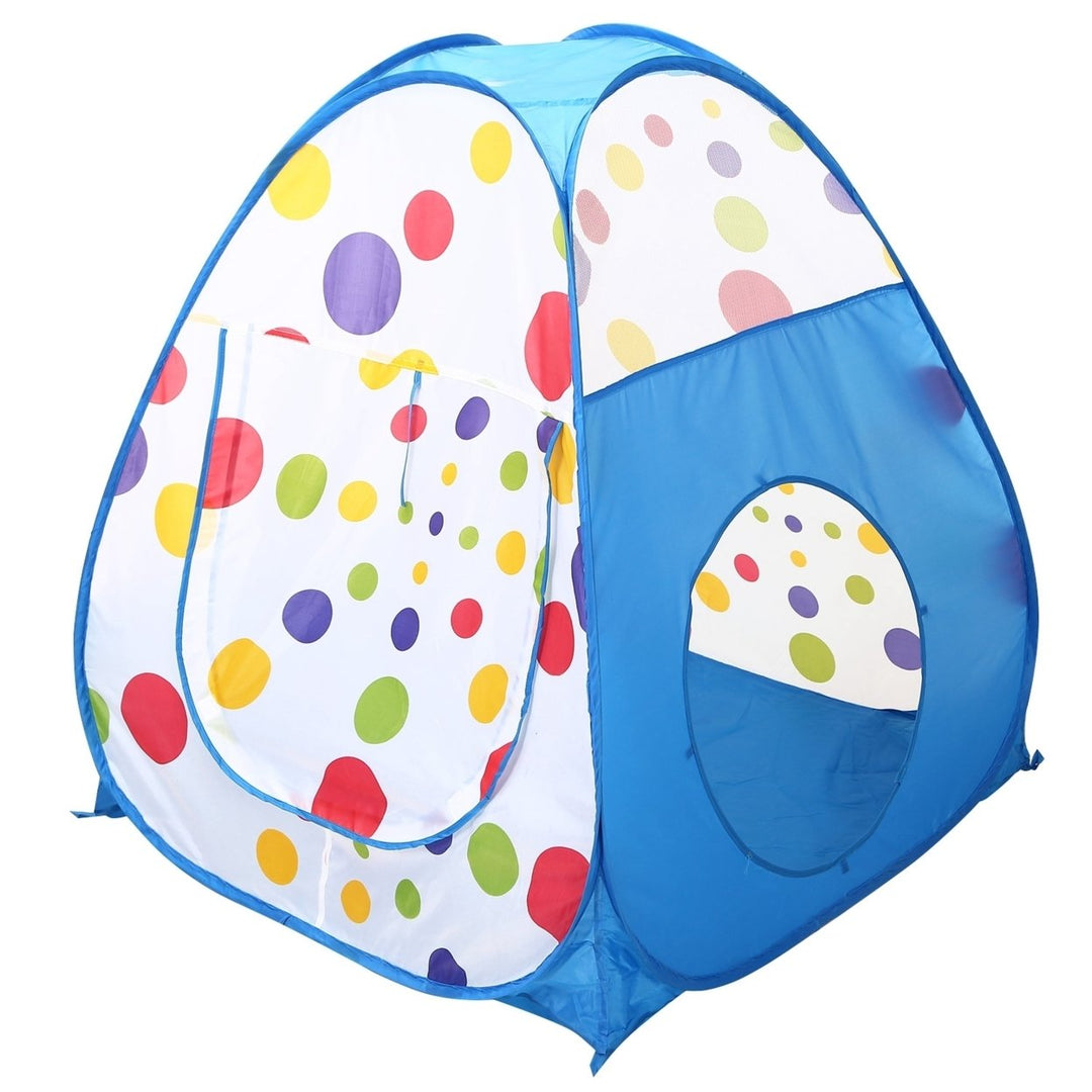 3-in-1 Kids Play Tent Set Crawl Tunnel Ball Pit Foldable Outdoor Indoor Playhouse Image 8