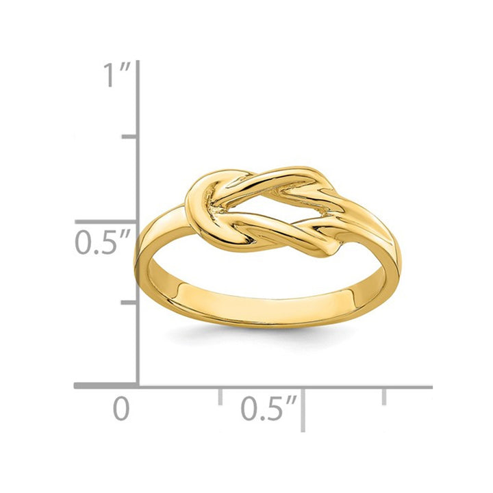 14K Yellow Gold FreeForm Love Knot Ring Image 3