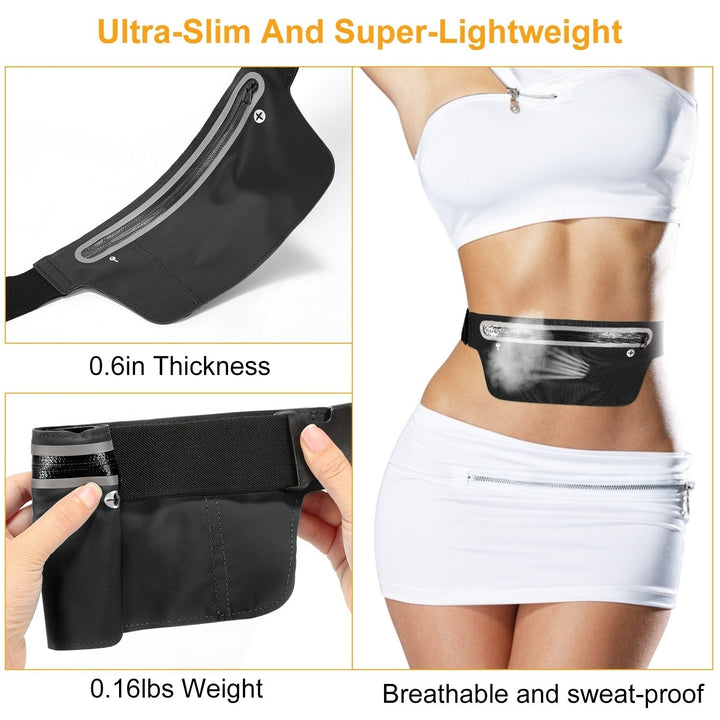 Unisex Sport Waist Pack Running Belt Bag Pouch Adjustable Bounce Free Sweat-Proof Lightweight Slim Image 1