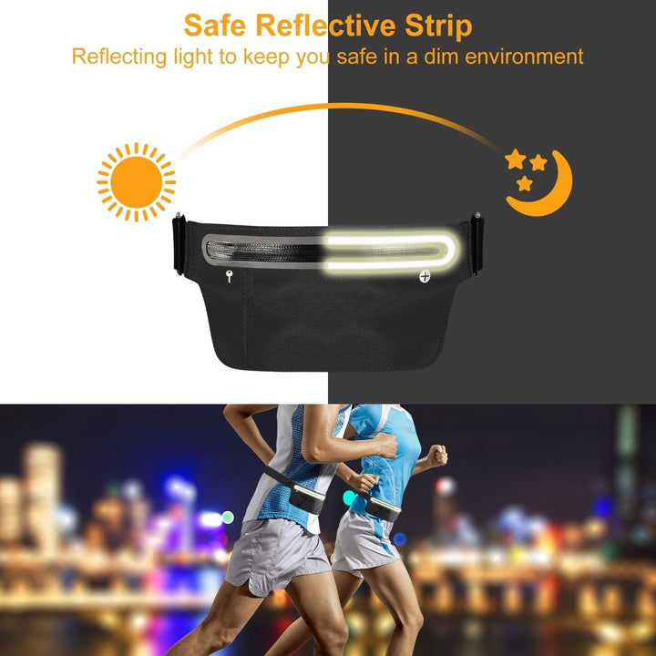 Unisex Sport Waist Pack Running Belt Bag Pouch Adjustable Bounce Free Sweat-Proof Lightweight Slim Image 2