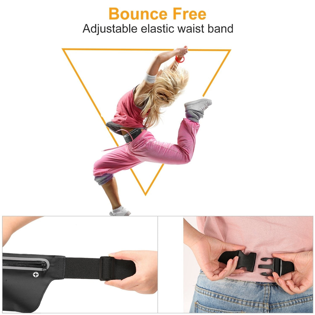 Unisex Sport Waist Pack Running Belt Bag Pouch Adjustable Bounce Free Sweat-Proof Lightweight Slim Image 3