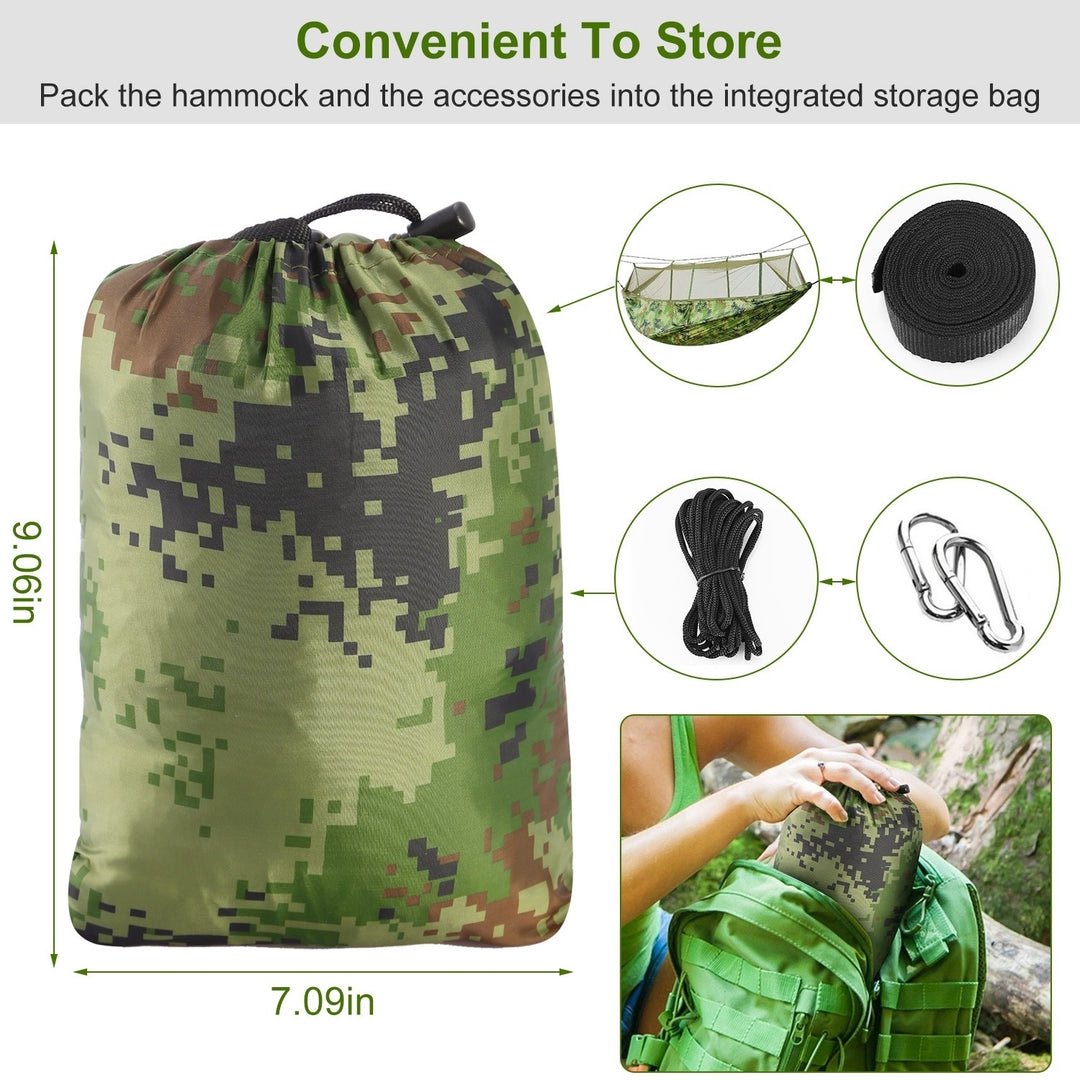 600lbs Load 2 Persons Hammock Mosquito Net Outdoor Hiking Camping Hommock Image 3