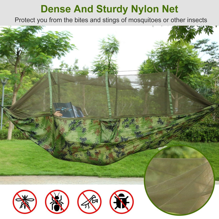 600lbs Load 2 Persons Hammock Mosquito Net Outdoor Hiking Camping Hommock Image 4