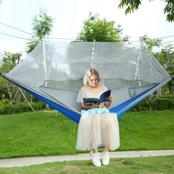 600lbs Load 2 Persons Hammock Mosquito Net Outdoor Hiking Camping Hommock Image 9