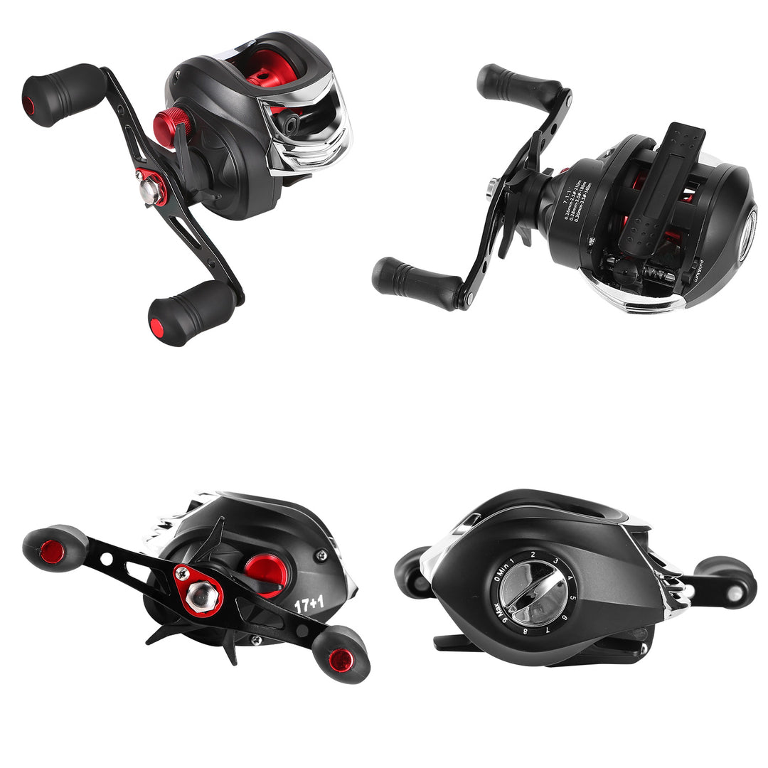 Baitcasting Fishing Reel 17.5lbs Max Drag 7.1:1 Gear Ratio Lightweight Design Image 1