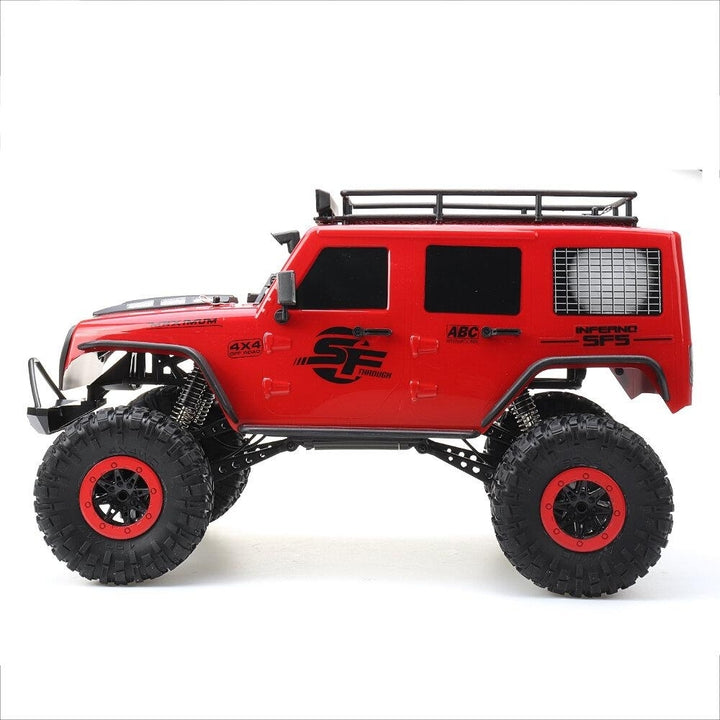 1/10 2.4G 4X4 Crawler RC Car Desert Mountain Rock Vehicle Models With Two Motors LED Head Light Two Battery Image 2