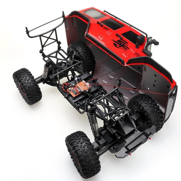1/10 2.4G 4X4 Crawler RC Car Desert Mountain Rock Vehicle Models With Two Motors LED Head Light Two Battery Image 3