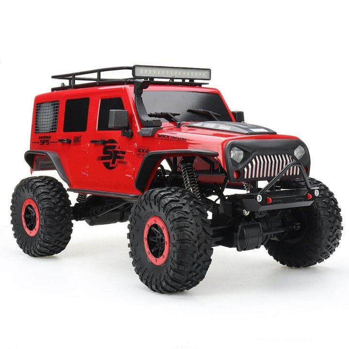 1/10 2.4G 4X4 Crawler RC Car Desert Mountain Rock Vehicle Models With Two Motors LED Head Light Two Battery Image 4