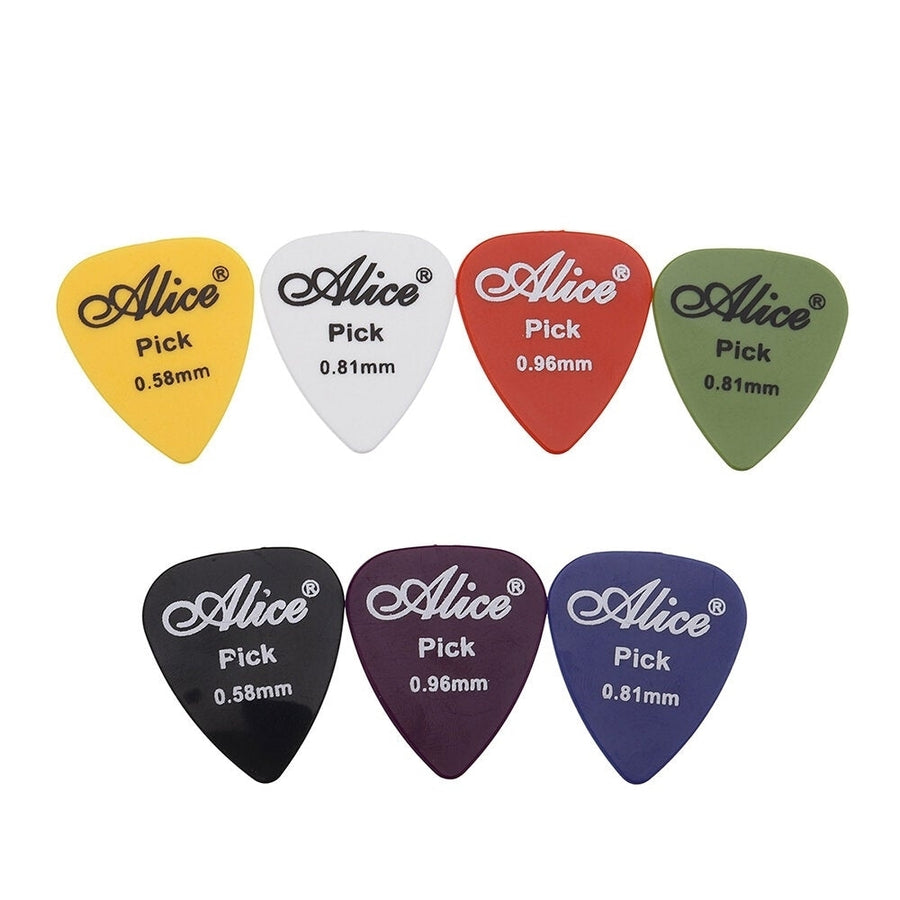 0.58/0.71/0.81/0.96/1.2/1.5mm Frosted Smooth Surface Guitar Thumb Finger Picks With Case Image 1