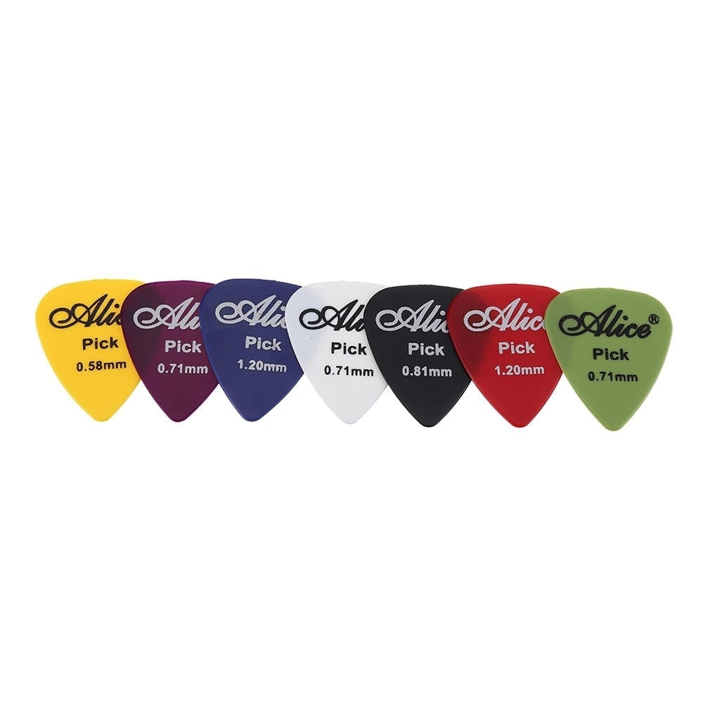 0.58/0.71/0.81/0.96/1.2/1.5mm Frosted Smooth Surface Guitar Thumb Finger Picks With Case Image 2