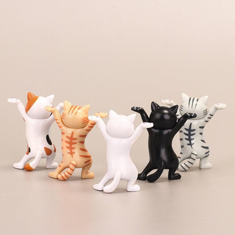 1 PC Cartoon Dancing Cat Figure Doll Figurines Handmade Enchanting Kittens Toy for Office Pen Holder Image 3