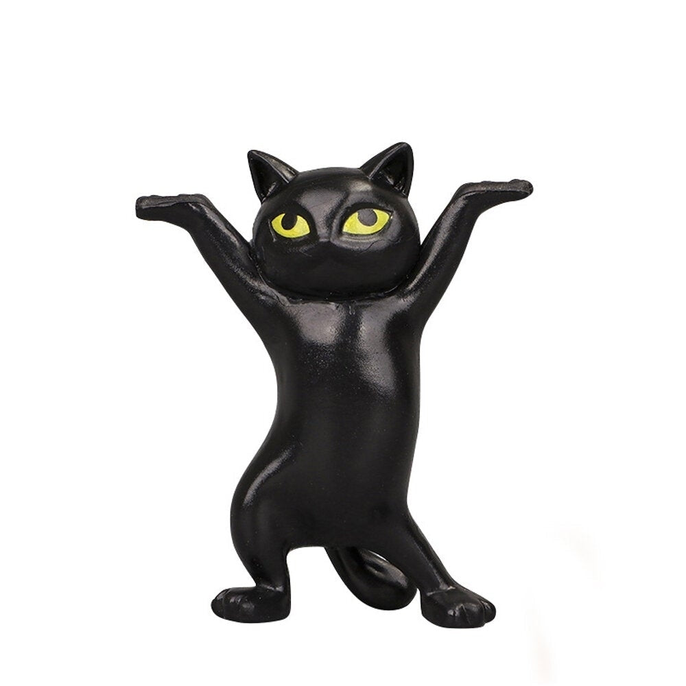 1 PC Cartoon Dancing Cat Figure Doll Figurines Handmade Enchanting Kittens Toy for Office Pen Holder Image 6