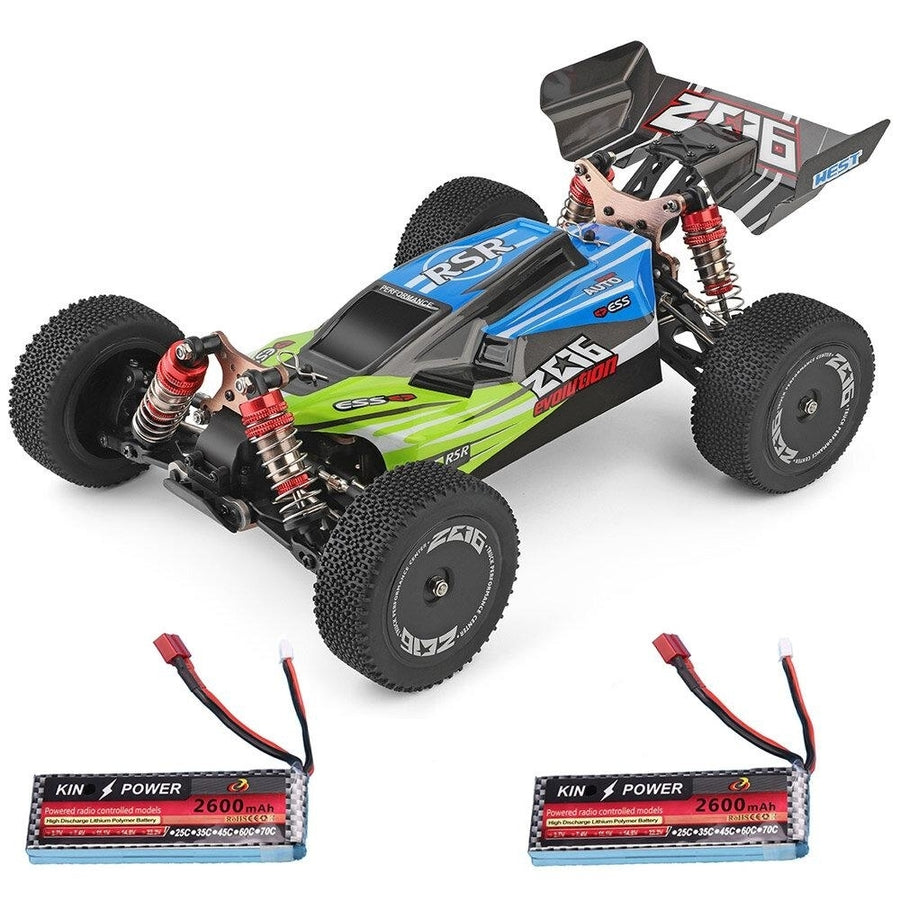 1,14 2.4G 4WD High Speed Racing RC Car Vehicle Models 60km,h Two Battery 7.4V 2600mAh Image 1