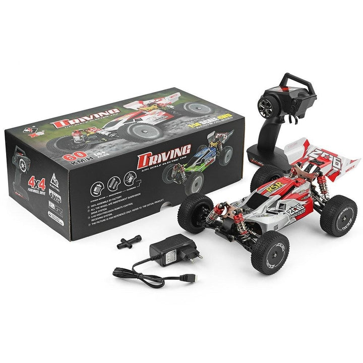 1,14 2.4G 4WD High Speed Racing RC Car Vehicle Models 60km,h Two Battery 7.4V 2600mAh Image 8