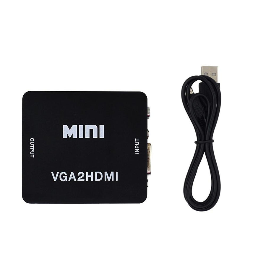 1080P HD VGA to HDMI Converter Adapter with Audio USB Power Connector for PC Laptop to HDTV Monitor Display Image 1
