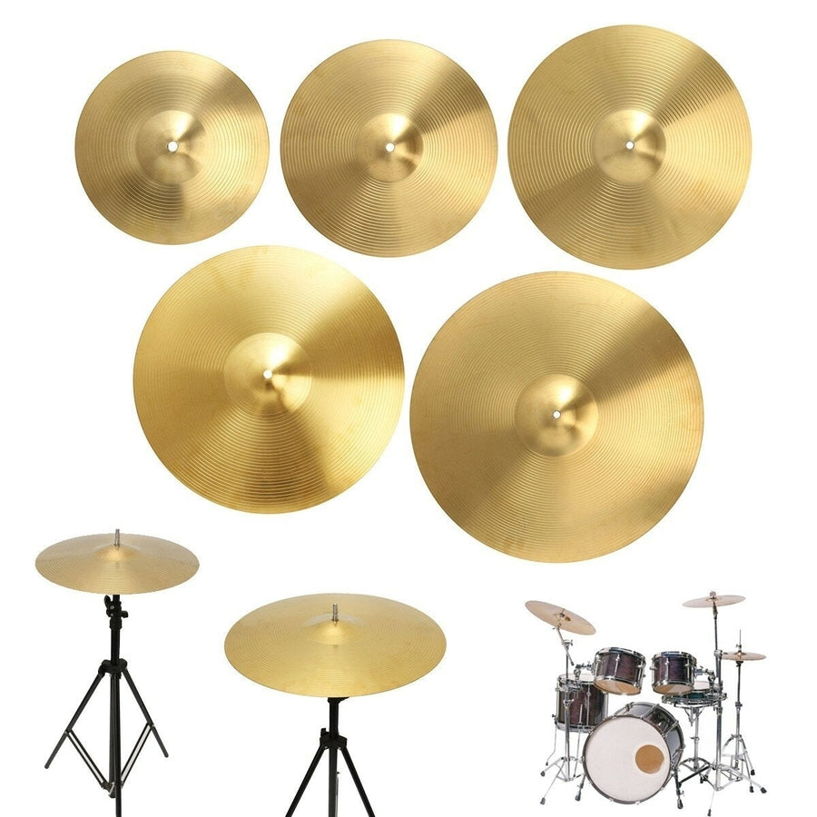 12,14,16,18,20 Inch Brass Alloy Drum Cymbal for Percussion Instruments Players Beginners Image 1