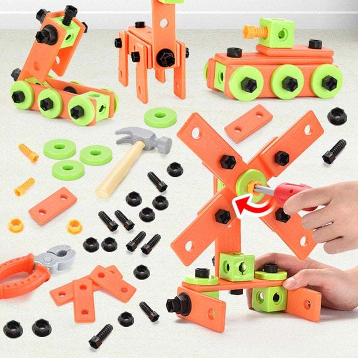 13,72Pcs 3D Puzzle DIY Asassembly Screwing Blocks Repair Tool Kit Educational Toy for Kids Gift Image 2