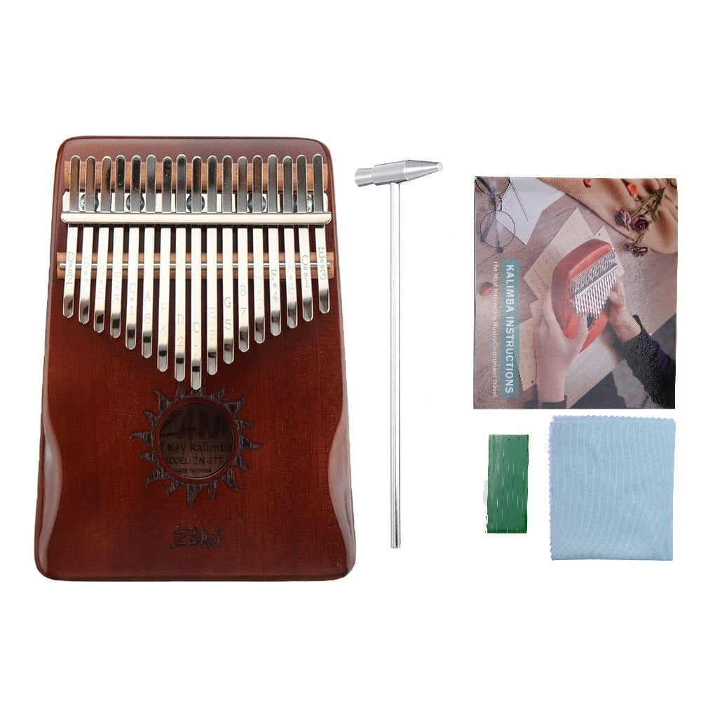 17 Key Kalimba Acacia Thumb Finger Piano Musical Gift for Music Lover,Children,Beginners Image 9