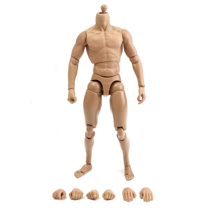 1,6 Scale Action Figure Male Nude Muscular Body 12" Plastic Toy for TTM18,19 Image 1
