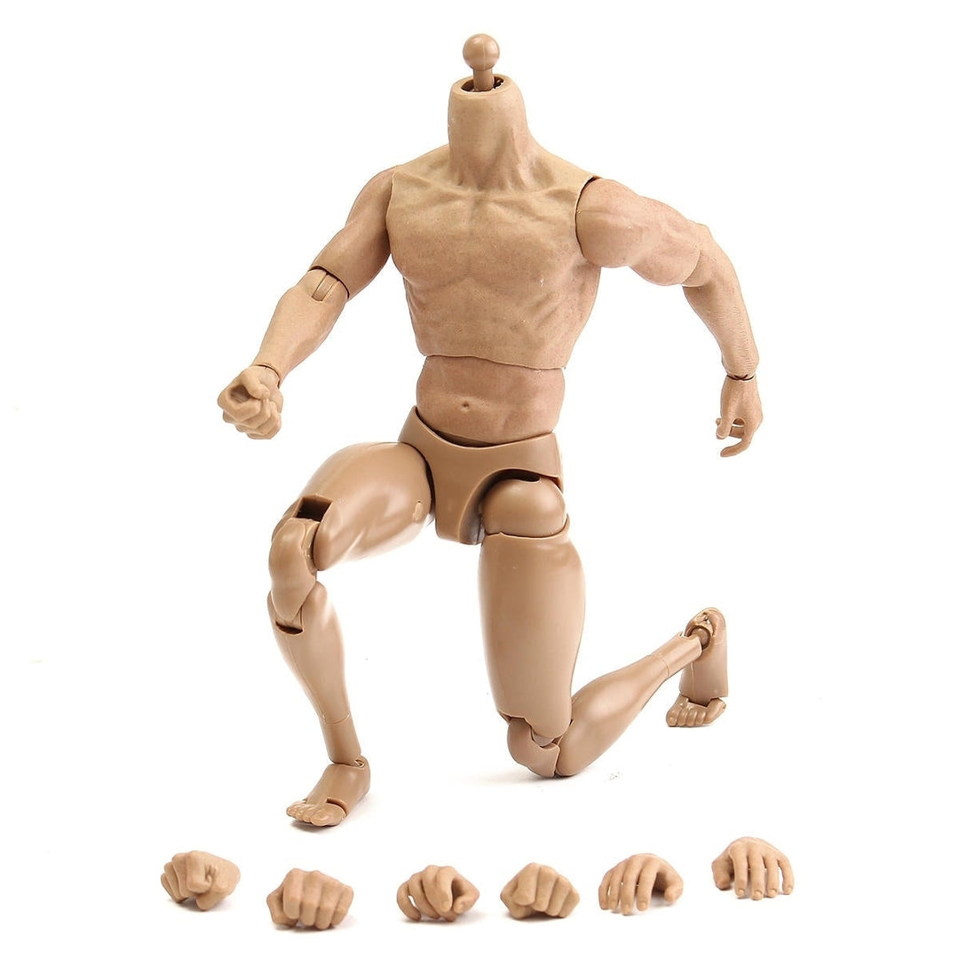 1,6 Scale Action Figure Male Nude Muscular Body 12" Plastic Toy for TTM18,19 Image 4