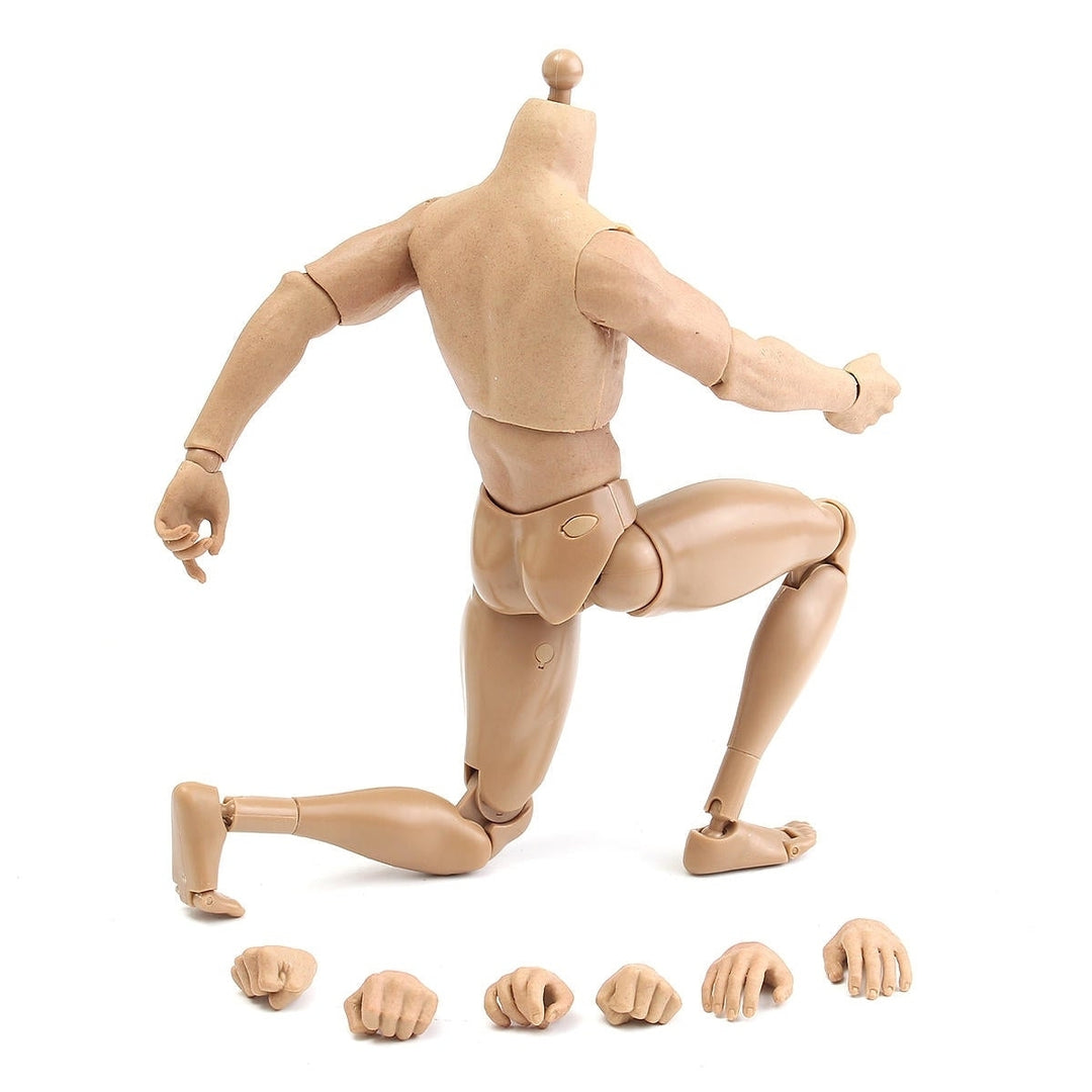 1,6 Scale Action Figure Male Nude Muscular Body 12" Plastic Toy for TTM18,19 Image 4