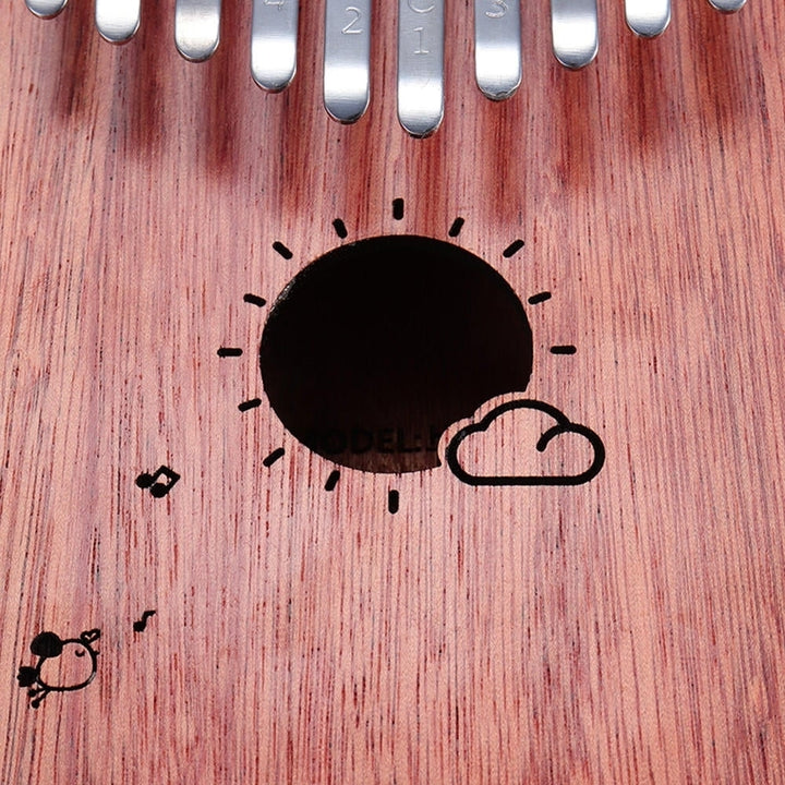 10 Keys Kalimba African Solid Mahogany Wood Thumb Piano Finger Percussion for Gifts Image 4