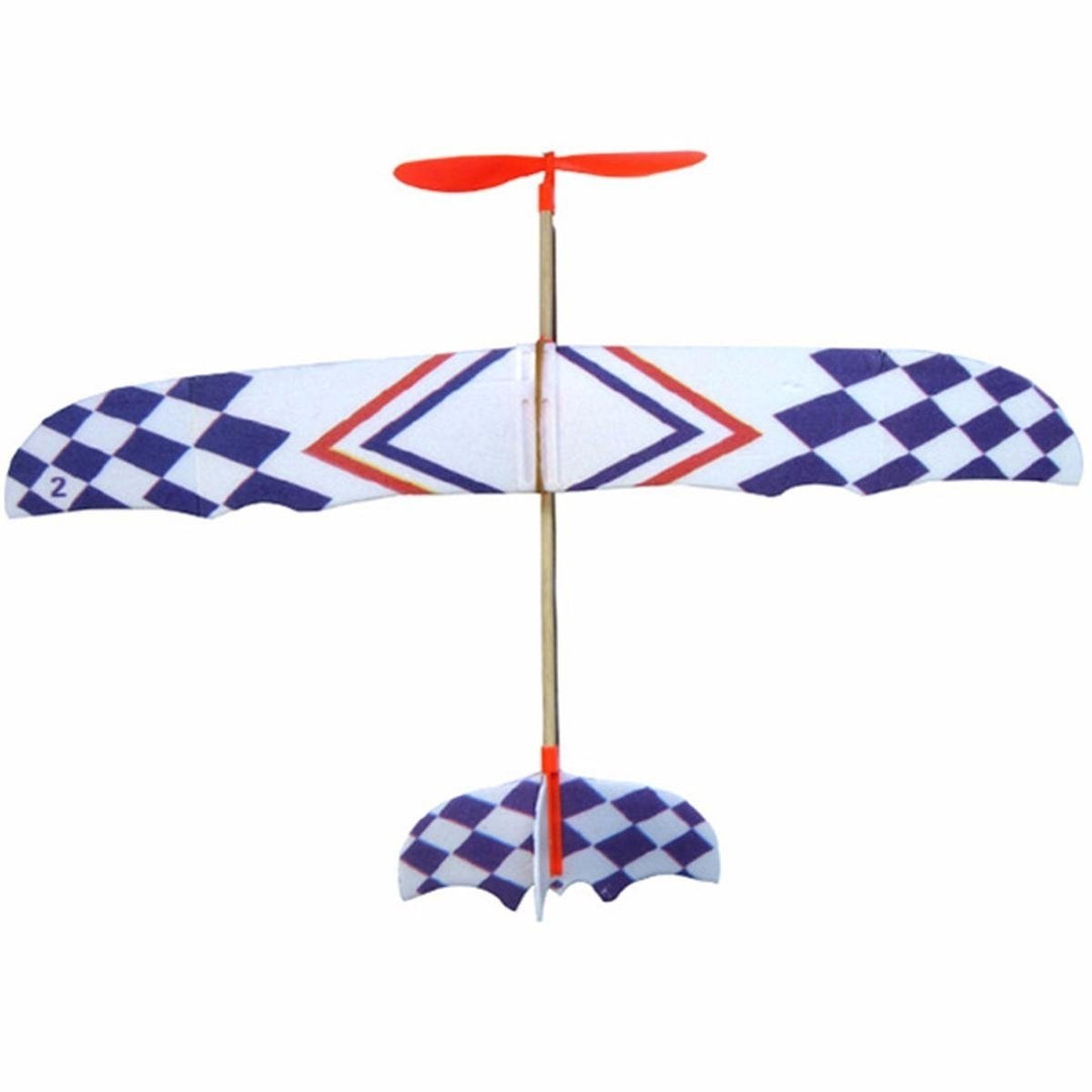 10 PCS DIY Foam Elastic Powered Glider Plane Toy Thunderbird Flying Model Aircraft Toy Image 2
