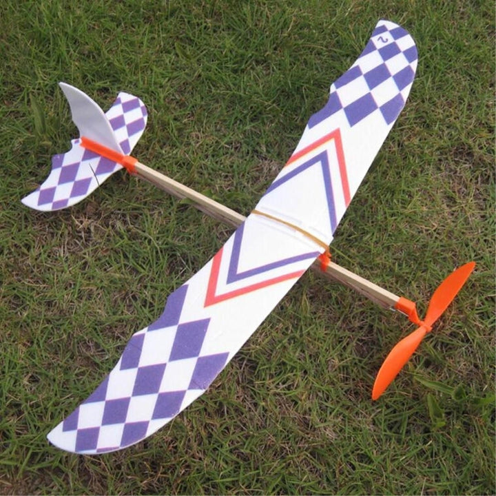 10 PCS DIY Foam Elastic Powered Glider Plane Toy Thunderbird Flying Model Aircraft Toy Image 4