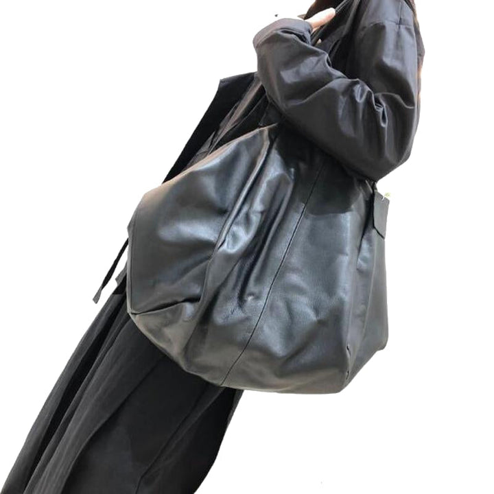 100% Natural Real Cowhide Handbags Casual Simple Design Shoulder Bags Cool Large Tote for Women Image 1