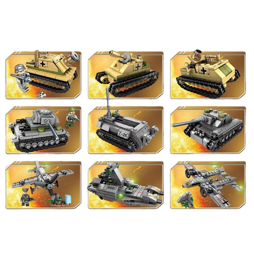 1061pc Plastic and ABS 8 Kinds Of Steel Empire Themed Military War Bricks Toy For Children Image 2