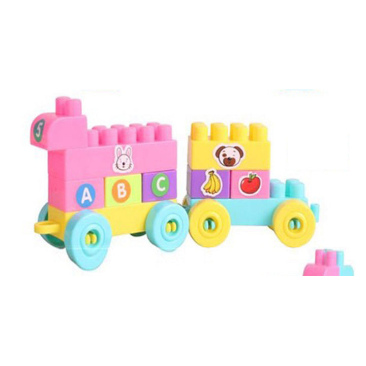 100pcs DIY Childrens Assembling Toys Plastic Thickened Large Particles Building Blocks Creative Educational Image 7