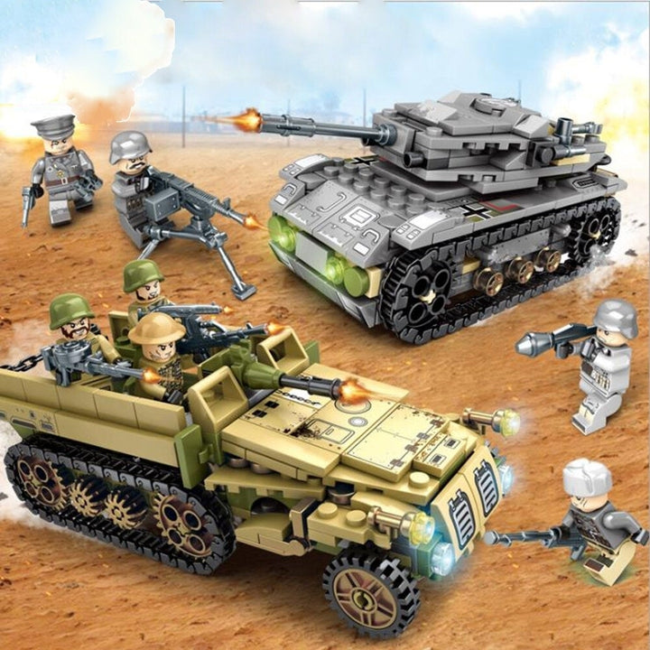 1061pc Plastic and ABS 8 Kinds Of Steel Empire Themed Military War Bricks Toy For Children Image 4