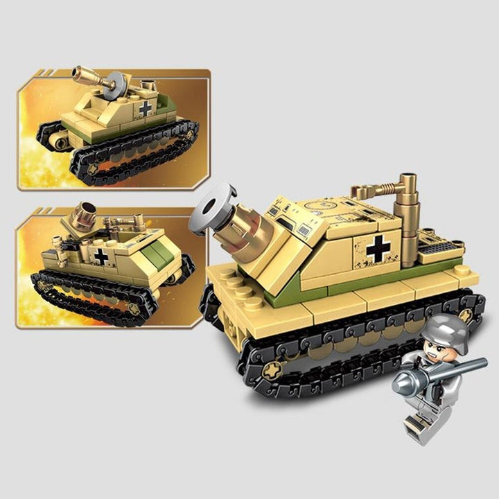 1061pc Plastic and ABS 8 Kinds Of Steel Empire Themed Military War Bricks Toy For Children Image 9