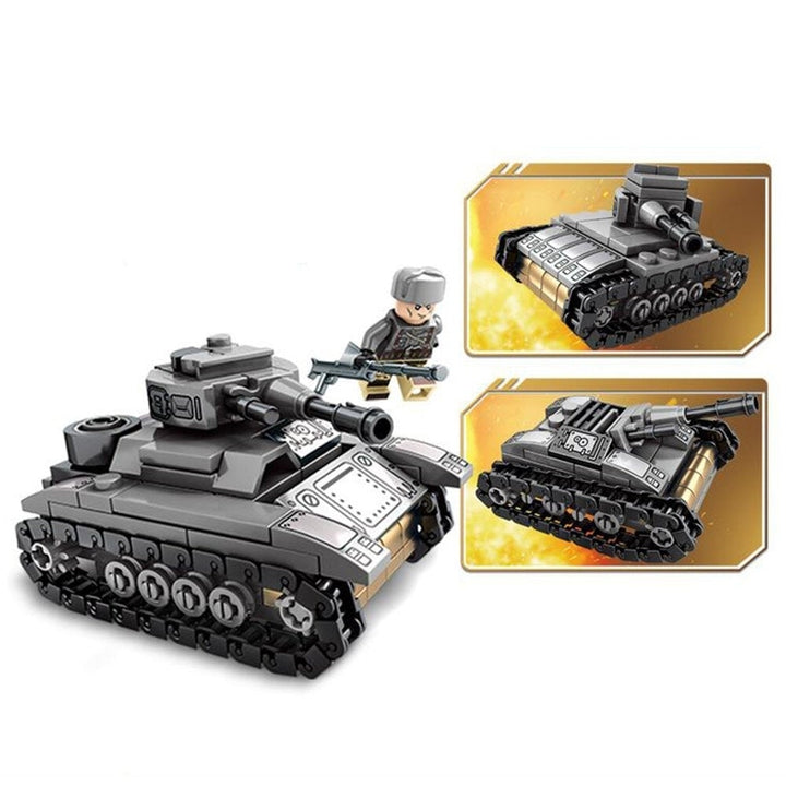 1061pc Plastic and ABS 8 Kinds Of Steel Empire Themed Military War Bricks Toy For Children Image 10