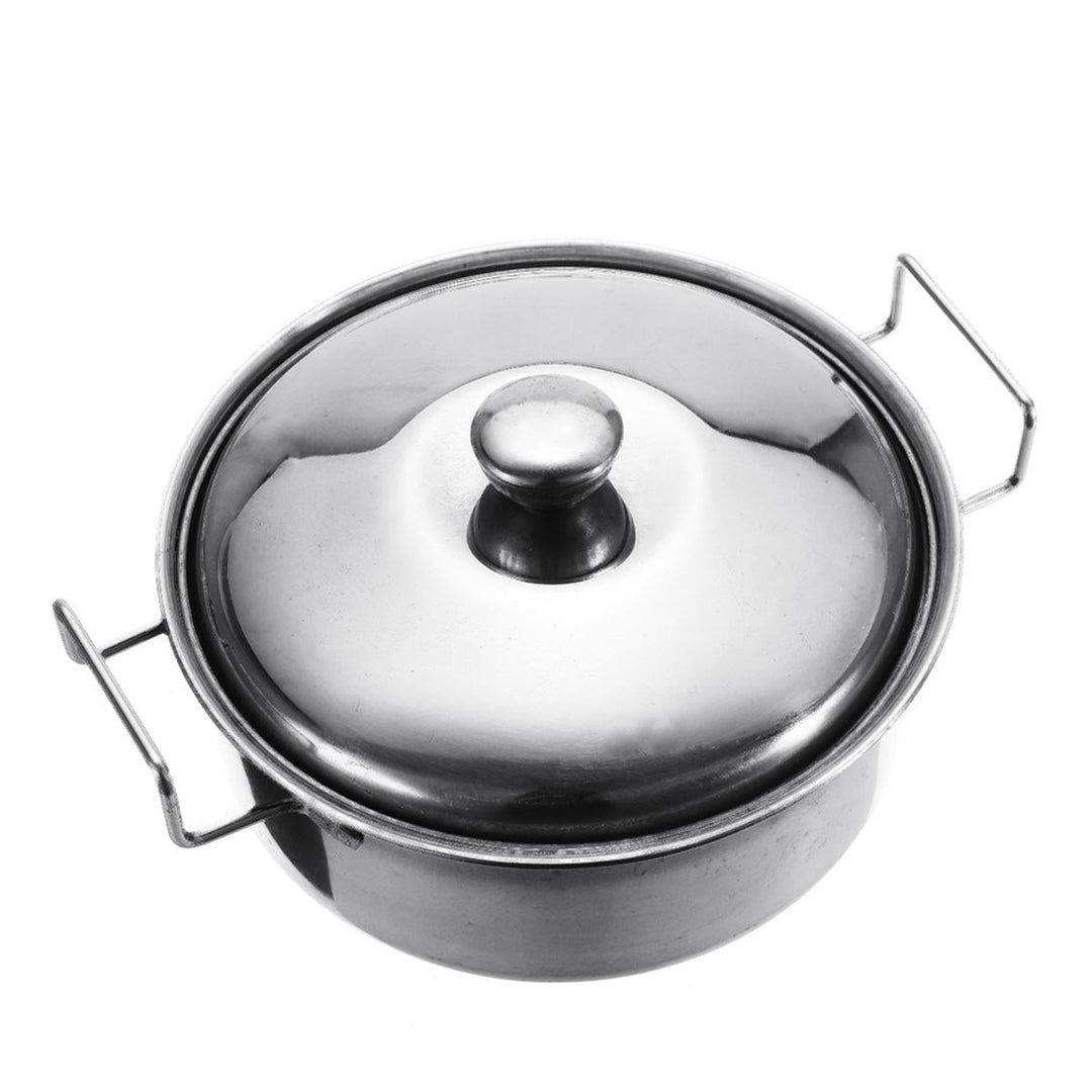 10pc Stainless steel Cookware Kitchen Cooking Set Pot Pans House Play Toy For Children Image 3