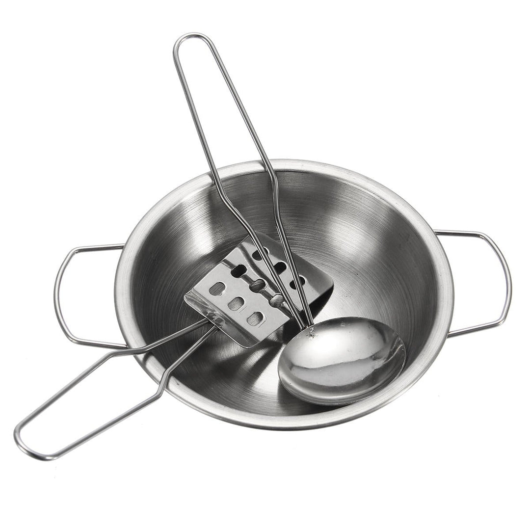 10pc Stainless steel Cookware Kitchen Cooking Set Pot Pans House Play Toy For Children Image 4