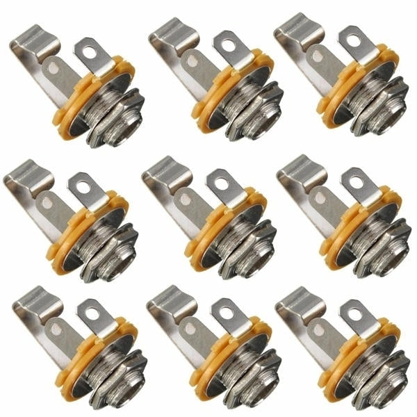 10Pcs 1,4 6.35mm Mono Input Jack Socket For LP TL Electric Guitar Bass Image 2