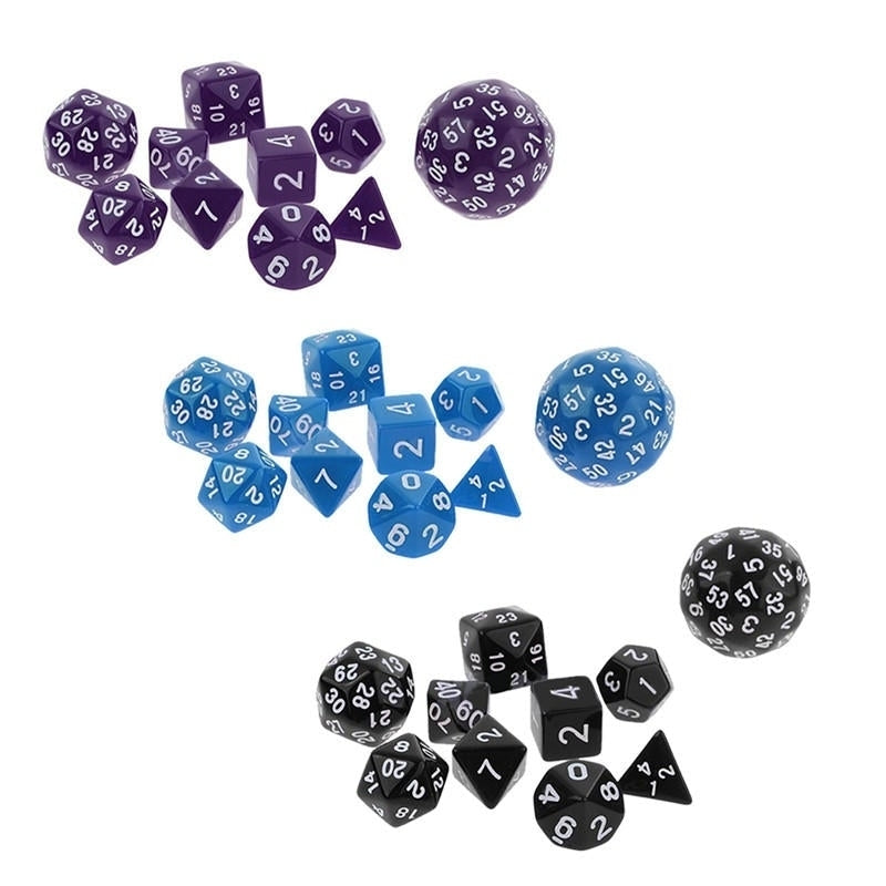 10Pcs Multi Sided Dices Set for RPG Dungeons and Dragon Role Play Game Gift Image 1