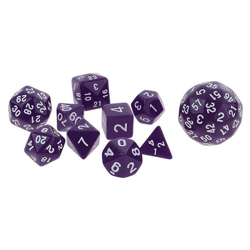 10Pcs Multi Sided Dices Set for RPG Dungeons and Dragon Role Play Game Gift Image 2