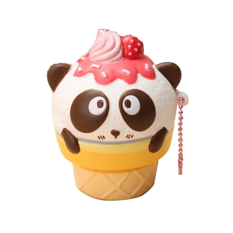 10PCS Wholesale SquishyFun Cute Panda Cream Super Slow Rising Squishy Original Packing Ball Chain Kid Toy Image 2